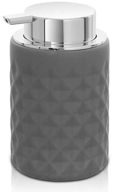 Dispenser sapone grigio da appoggio in ceramica Cristal