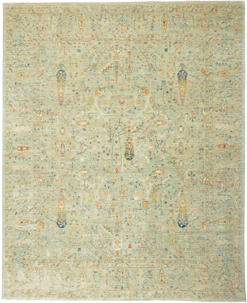 Samarkand Tappeto orientale 240x300 Grigio (Pakistan) Annodato A Mano