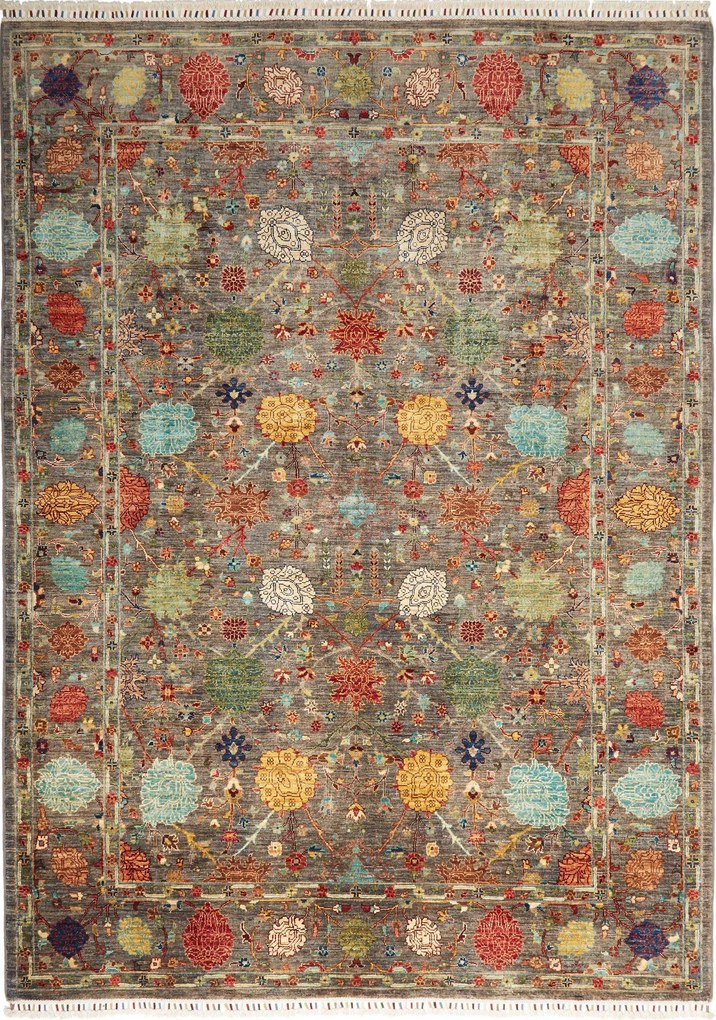 Samarkand Tappeto 170x250 Grigio (Pakistan) Annodato A Mano