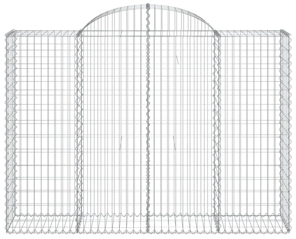 Cesti Gabbioni ad Arco 5 pz 200x50x140/160 cm Ferro Zincato