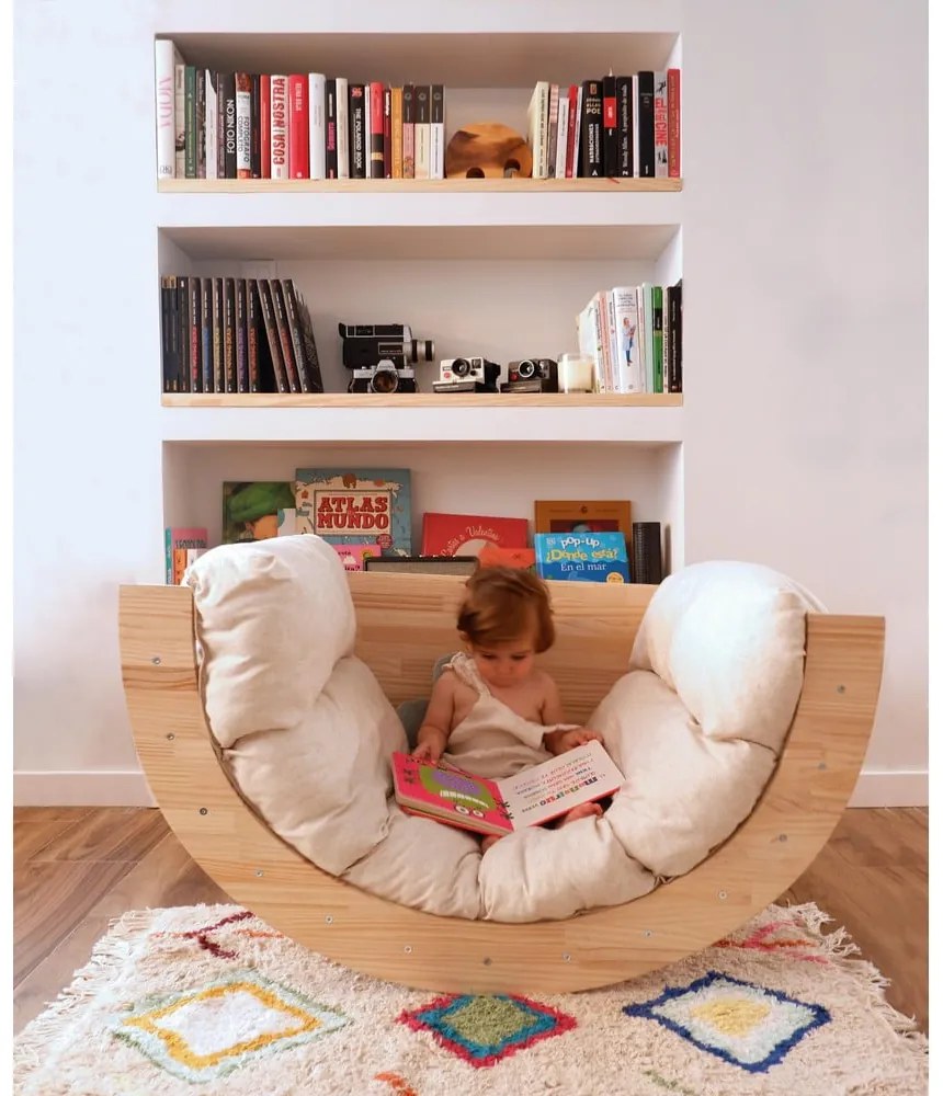 Poltrona per bambini bianca/naturale Montessori - Little Nice Things