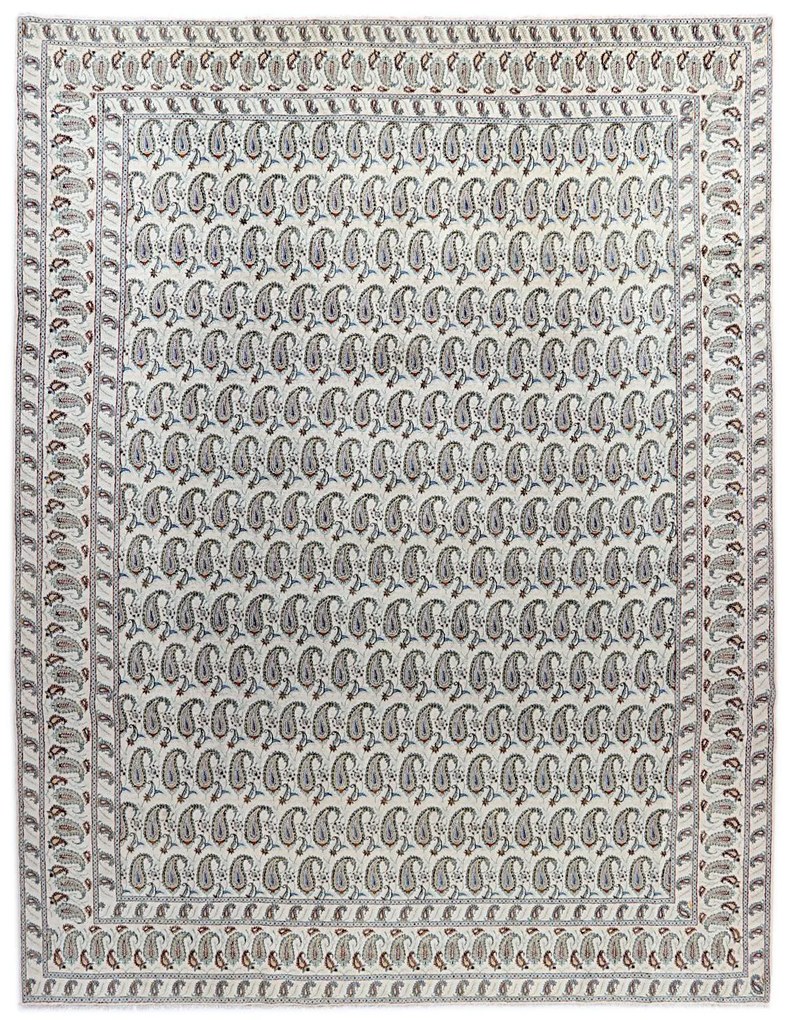 Moud Tappeto 330x440 Beige (Iran) Annodato A Mano