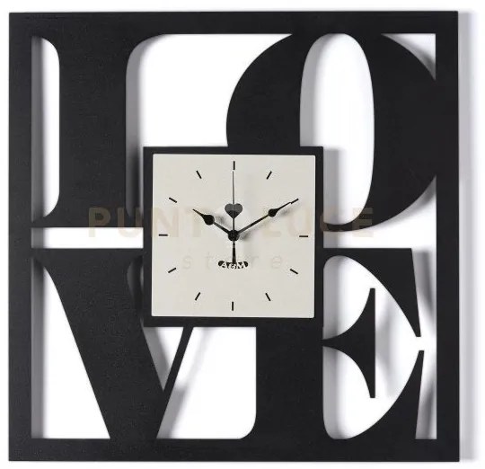 Orologio da parete di design love nero,avorio