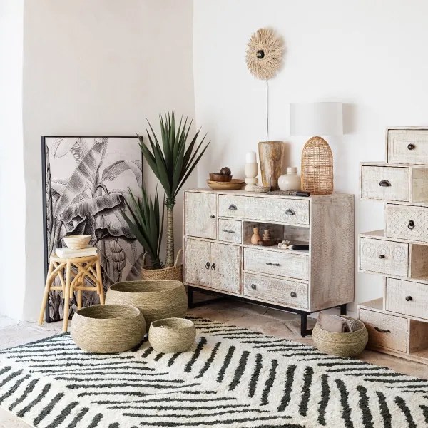 Atmosphera - Lampada da tavolo KARLA 1xE27/25W/230V rattan