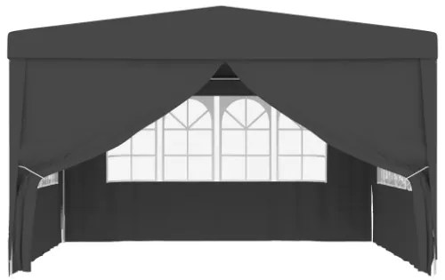 Gazebo Professionale con Pareti 4x4 m Antracite 90 g/m²