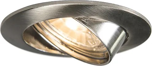 Faretto da incasso Smart in acciaio con WiFi GU10 inclinabile - Edu