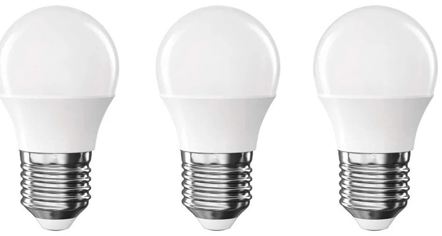Lampadine LED bianco caldo in set di 3 pezzi E27, 4 W - EMOS
