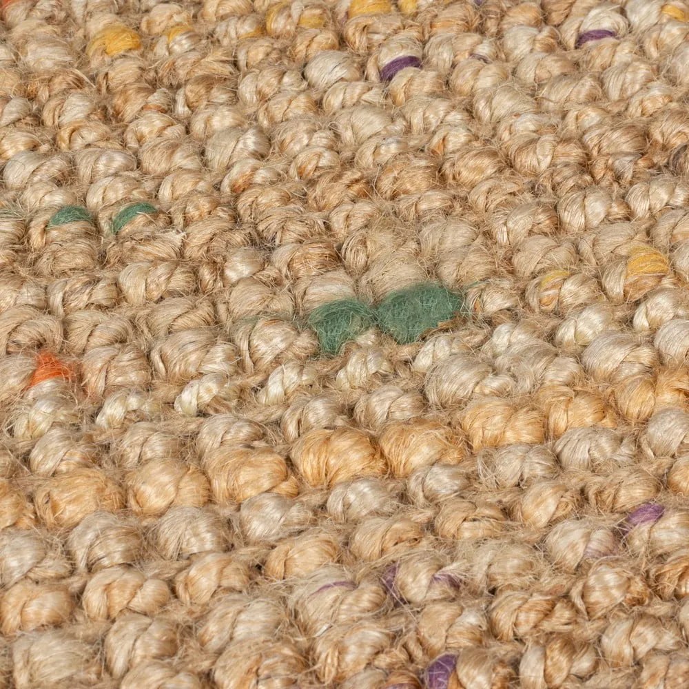 Passatoia di colore naturale in iuta tessuta a mano 60x300 cm Jute Boucle Multi – Flair Rugs