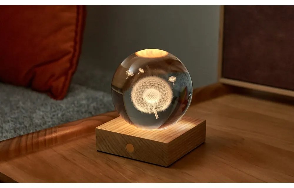 Decorazione luminosa marrone scuro con ricarica USB Amber – Gingko