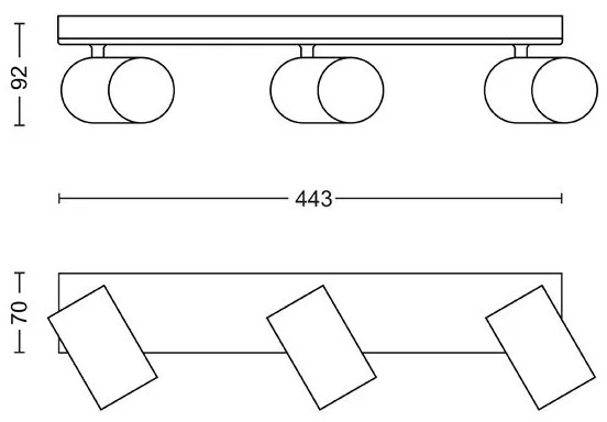 Philips - Luce Spot KOSIPO 3xGU10/5,5W/230V bianco