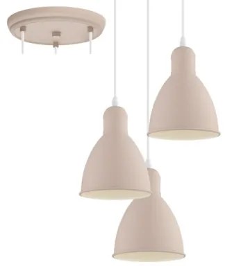 EGLO 49084 - Lampadario a sospensione con filo PRIDDY-P 3xE27/60W/230V