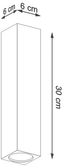 Sollux SL.1041 - Faretto KEKE 1xGU10/40W/230V 30 cm quercia