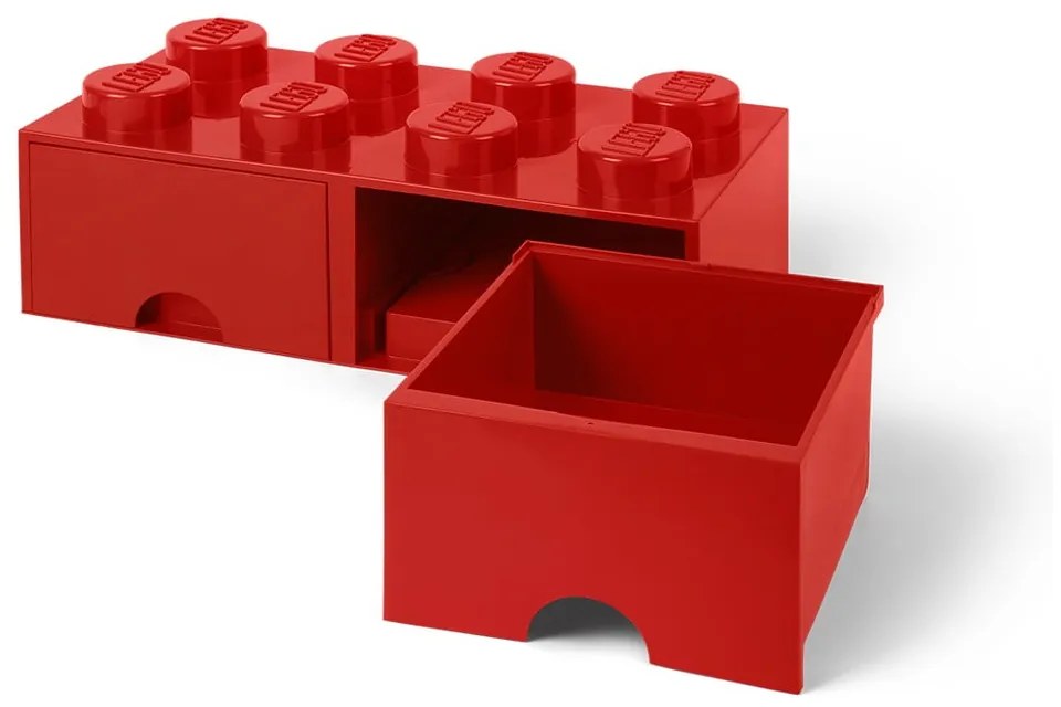 Scatola portaoggetti rossa con due cassetti - LEGO®