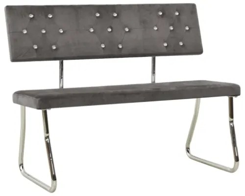 Panca 110 cm in Velluto Grigio Chiaro