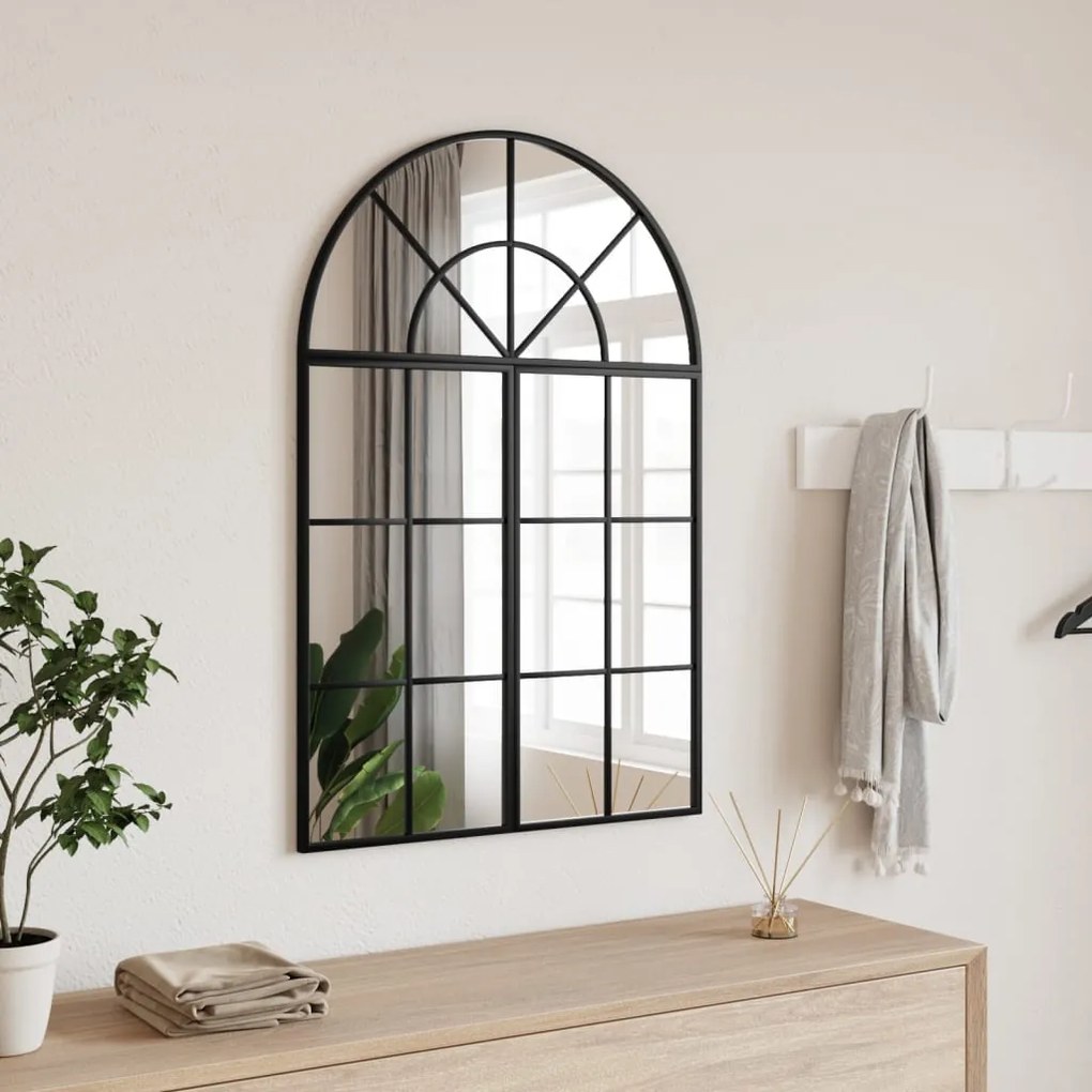 Specchio Da Parete Nero 60x30 Cm Arco İn Ferro /