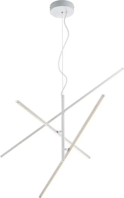 Lampadario LED moderno Tiriac bianco, luce calda 950 lumen