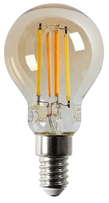 Set di 5 Lampada Smart E14 dimmerabile in Kelvin LED P45 goldline 4.9W 470 lm 1800-4000K