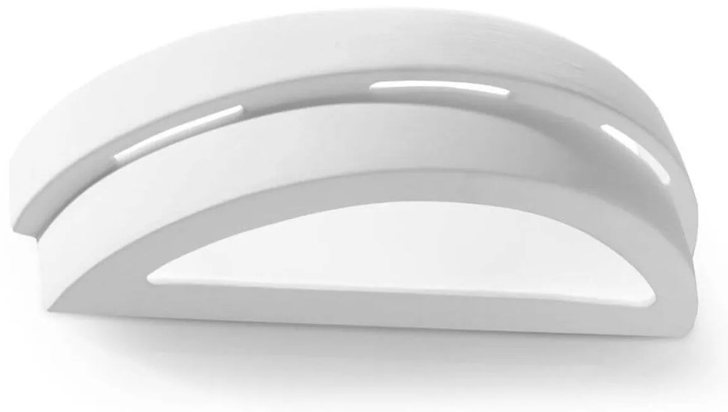 Applique da Parete in Gesso-Ceramico HELIOS E27 Pitturabile da Interno