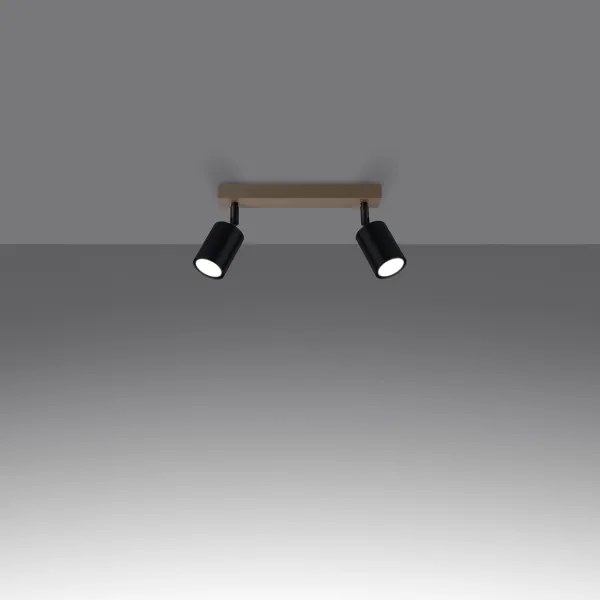 Sollux SL.1291 - Faretto VERDO 2xGU10/10W/230V nero