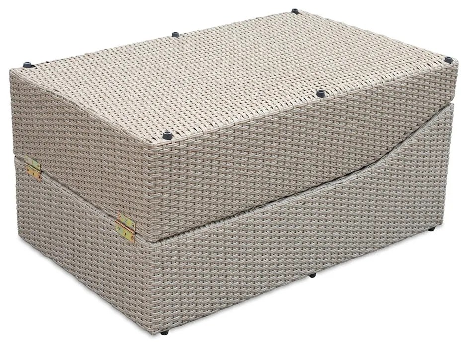 Lettino da giardino in rattan bianco/beige Akland - Bonami Selection