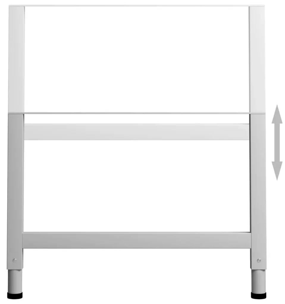 Telai per banco da lavoro 2 pz in metallo 85x(69-95,5) cm grigi