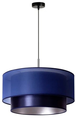 Duolla - Lampadario a sospensione con filo NANTES 1xE27/15W/230V diametro 45 cm blu/argento
