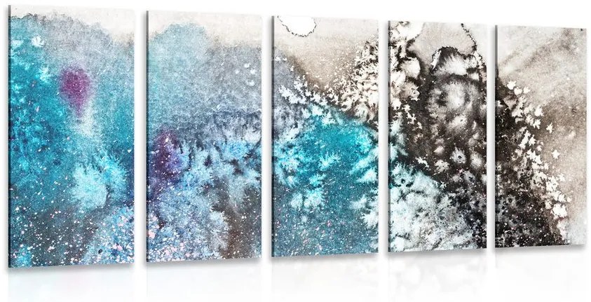 Quadri 5 pezzi – Astrazione ad acquerello