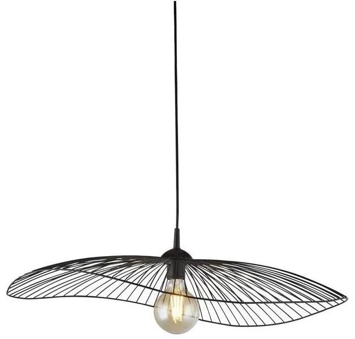 Searchlight 88550BK - Lampadario a sospensione con filo WAVE 1xE27/60W/230V nero