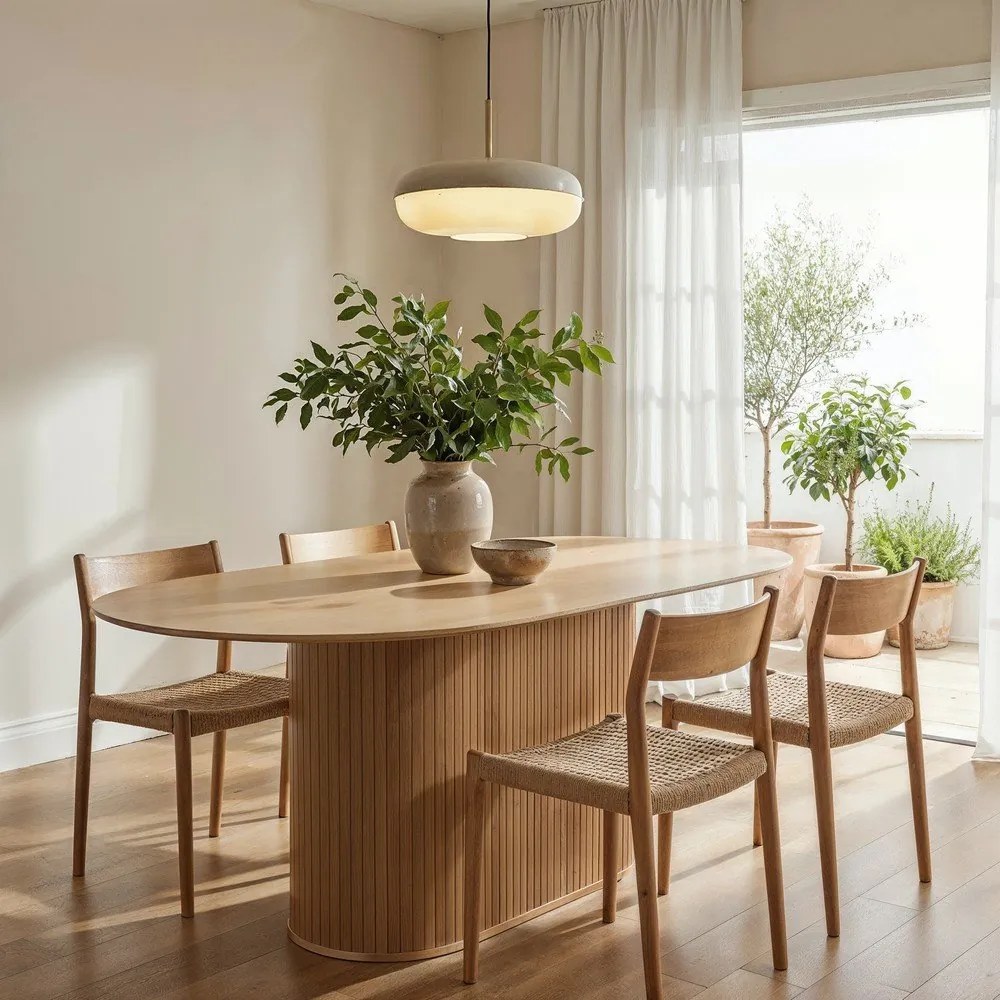 Tavolo da pranzo con piano in rovere 95x180 cm Nola - Unique Furniture