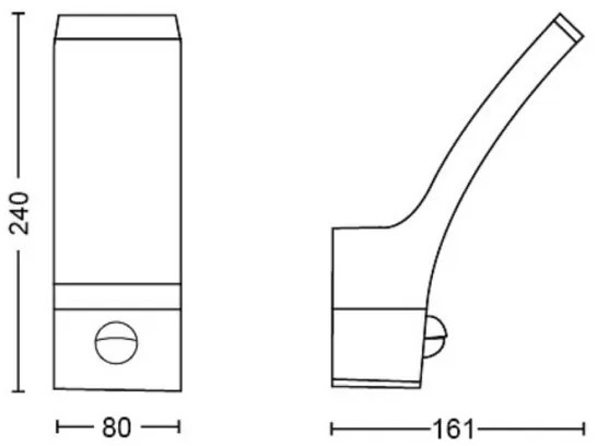 Philips - LED Applique da esterno con sensore SPLAY LED/3,8W/230V IP44