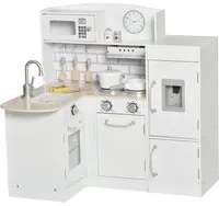 Cucina Giocattolo per Bambini 86x64x84,5 cm con Accessori in Legno Bianca