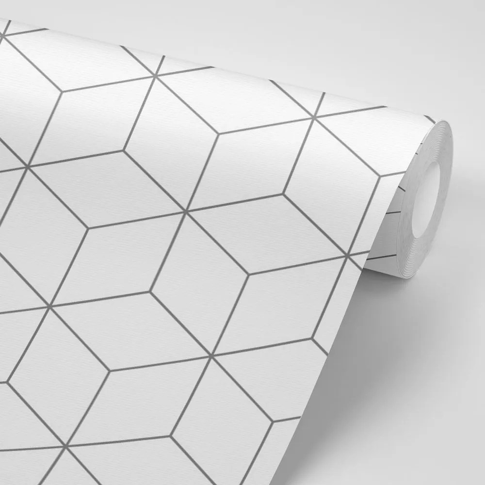 Carta da parati autoadesiva – Cubi in bianco e nero