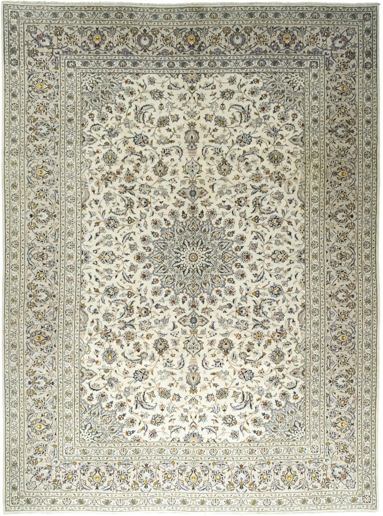 Kashan Tappeto persiano 290 x 390 Beige (Iran) Annodato A Mano