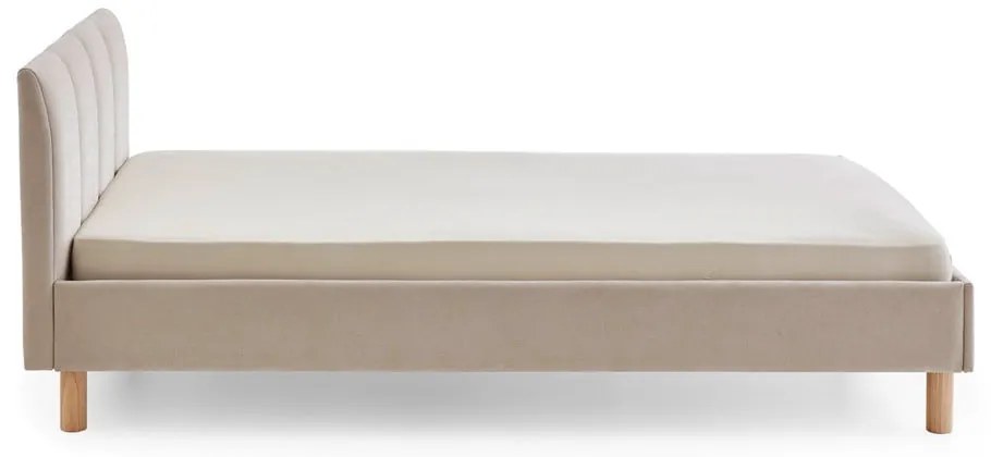Letto singolo imbottito beige rete non inclusa 120x200 cm Joker – Meise Möbel