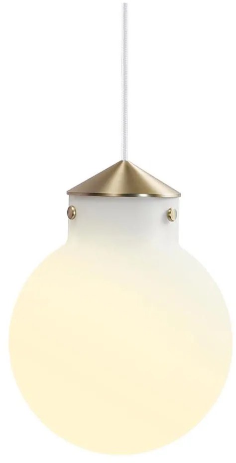 Nordlux - Lampadario a sospensione con filo RAITO 1xE27/25W/230V ottone/bianco