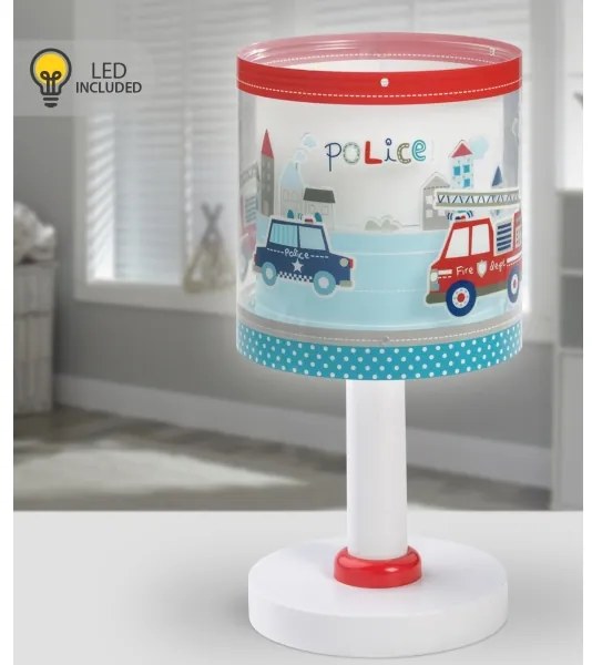 Dalber 60611N - Lampada da comodino LED per bambini POLICE 1xG4/4W/230V multicolore