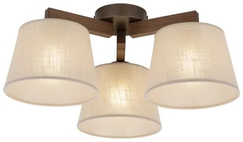Brilagi - Lampadario a plafone LATTE 3xE27/15W/230V pino/beige