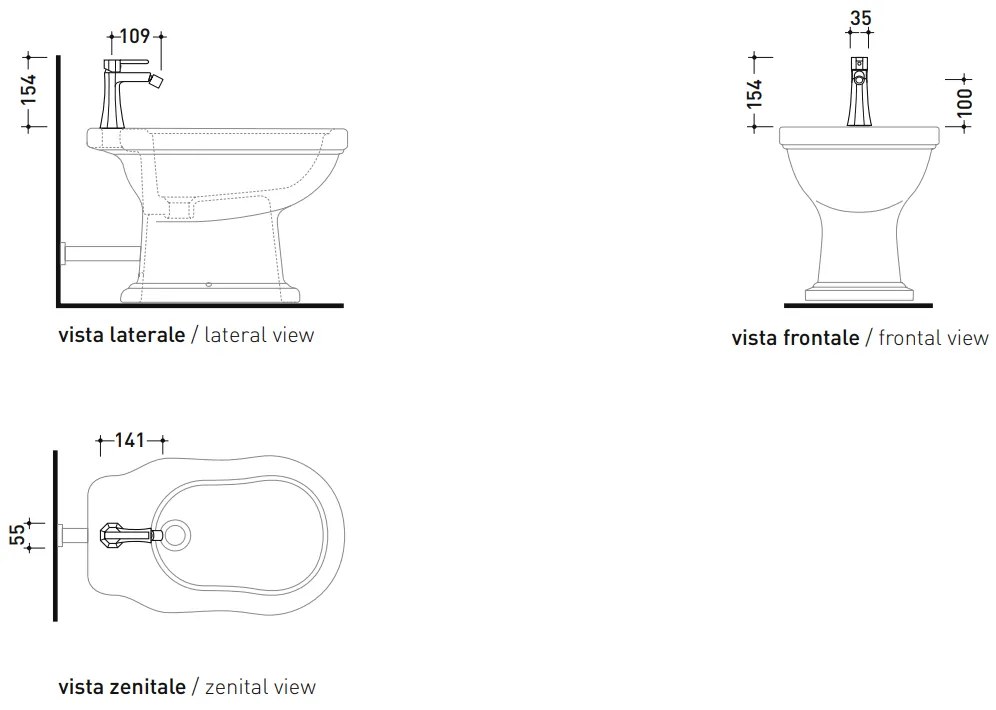 Flaminia EVERGREEN EG223 miscelatore monoforo bidet monocomando cromo