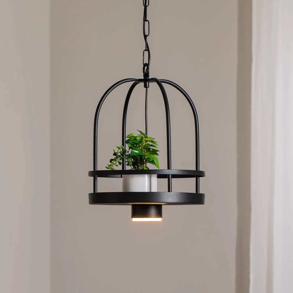 Luminex Lampada a sospensione Zona, nera, Ø 30 cm, acciaio