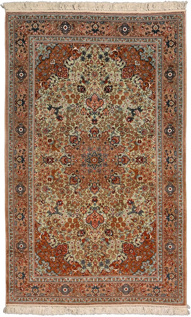 Hereke Tappeto 160 x 100 Marrone (Cina) Annodato A Mano