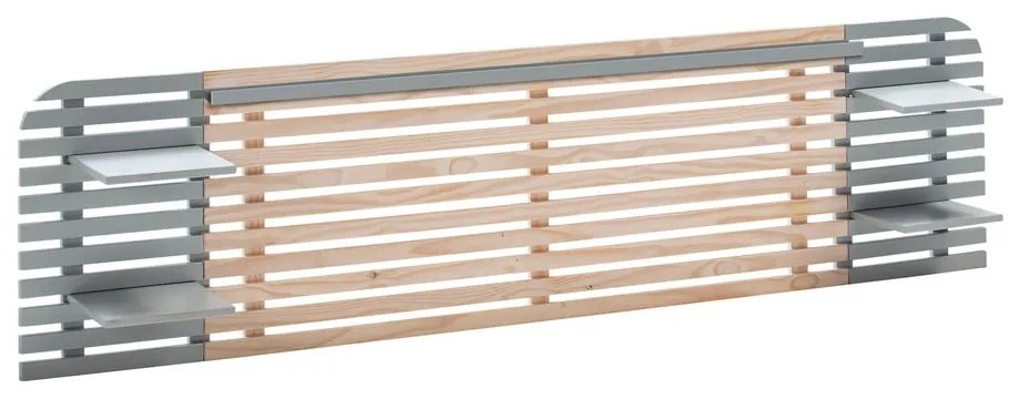 Testiera in pino grigio chiaro/naturale 240x62 cm Dimas - Marckeric