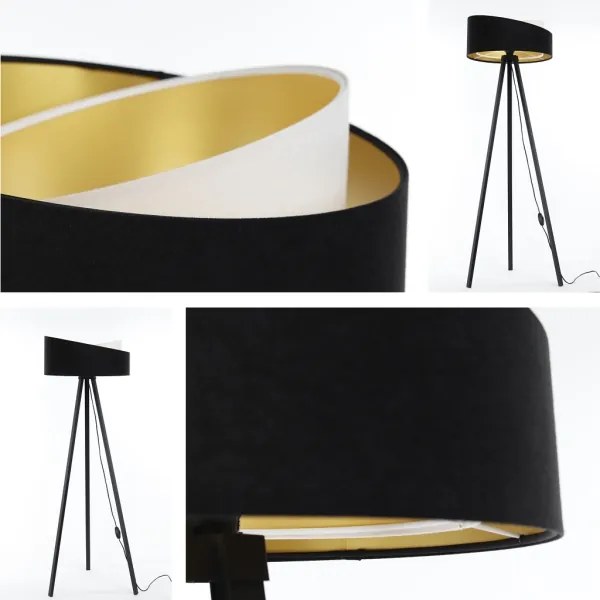 Lampada da terra GALAXY 1xE27/60W/230V nero/bianco/wenge