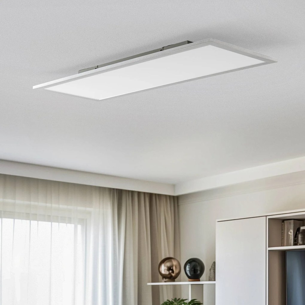 Pannello LED Livel Lindby, dimmerabile, Alluminio / Grigio / Zincato, Cucina, Alluminio, Moderno, Plafoniera LED