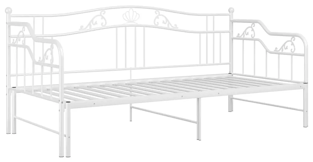 Telaio divano letto estraibile bianco in metallo 90x200 cm