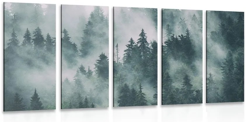 Quadri 5 pezzi – Montagne nella nebbia
