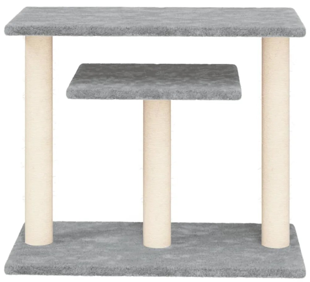 Pali tiragraffi per gatti con piattaforme grigio chiaro 62,5 cm
