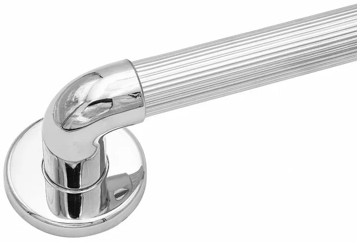 Maniglione di sostegno cromato 40 cm per disabili portata max 150 kg