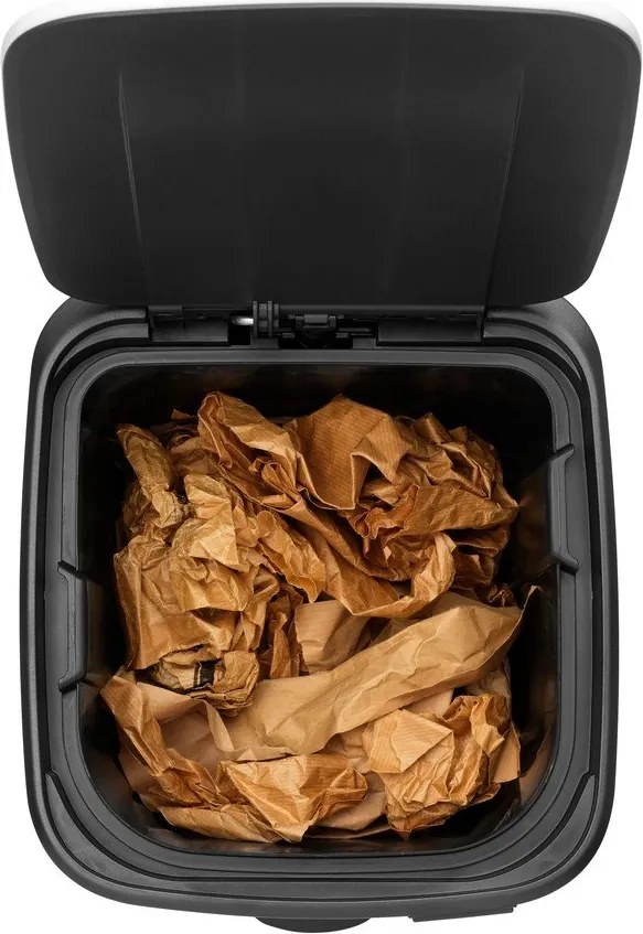 Cestino per la spazzatura bianco in acciaio con pedale 30 l Bo – Brabantia