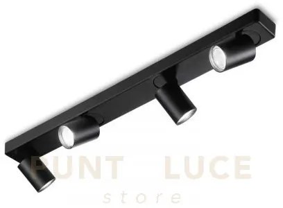 Lampada da soffitto rudy pl4 nero