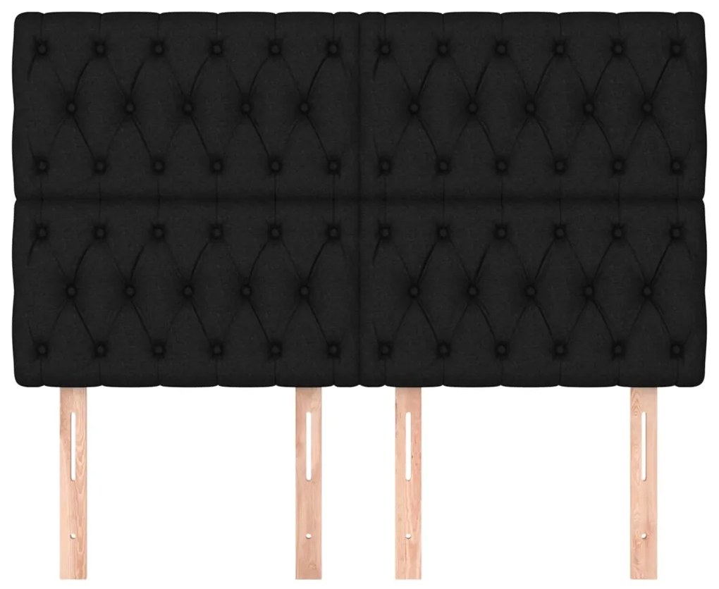 Testiere 4 pz nere72 x 7 x 78/88 cm in tessuto